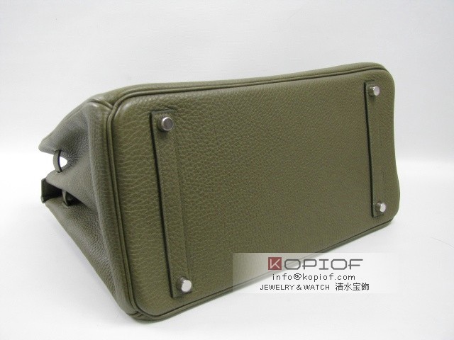 エルメス バーキン35 トリヨンクレマンス オリーブグーン(シルバー金具) her457